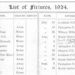 Oxford Downs CC - 1924 Fixtures