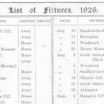 Oxford Downs CC - 1926 Fixtures