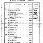 Oxford Downs CC - 1928 Fixtures