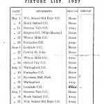 Oxford Downs CC - 1937 Fixtures