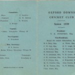 Oxford Downs CC - 1939 Officers