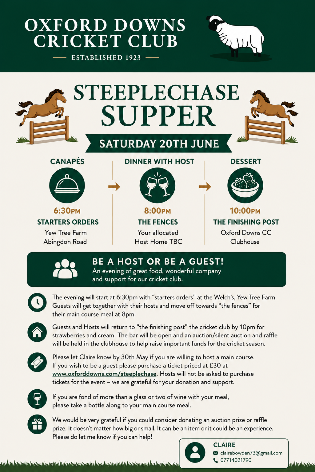 ODCC Steeplechase Supper 2026
